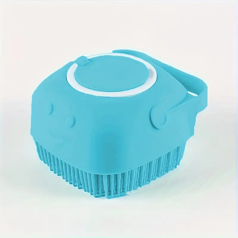 Silicone Dog Shampoo Brush | Pink & Blue