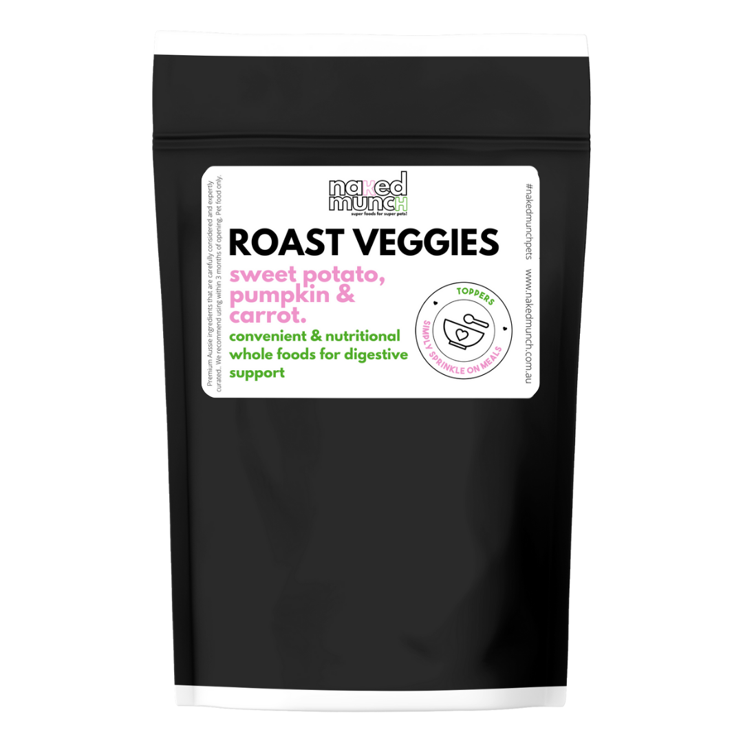 Black and white bag - Roast vegetable meal topper for dogs